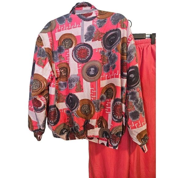 FUDA 2 piece silk lounge set. Size L. Vintage. - Picture 2 of 6